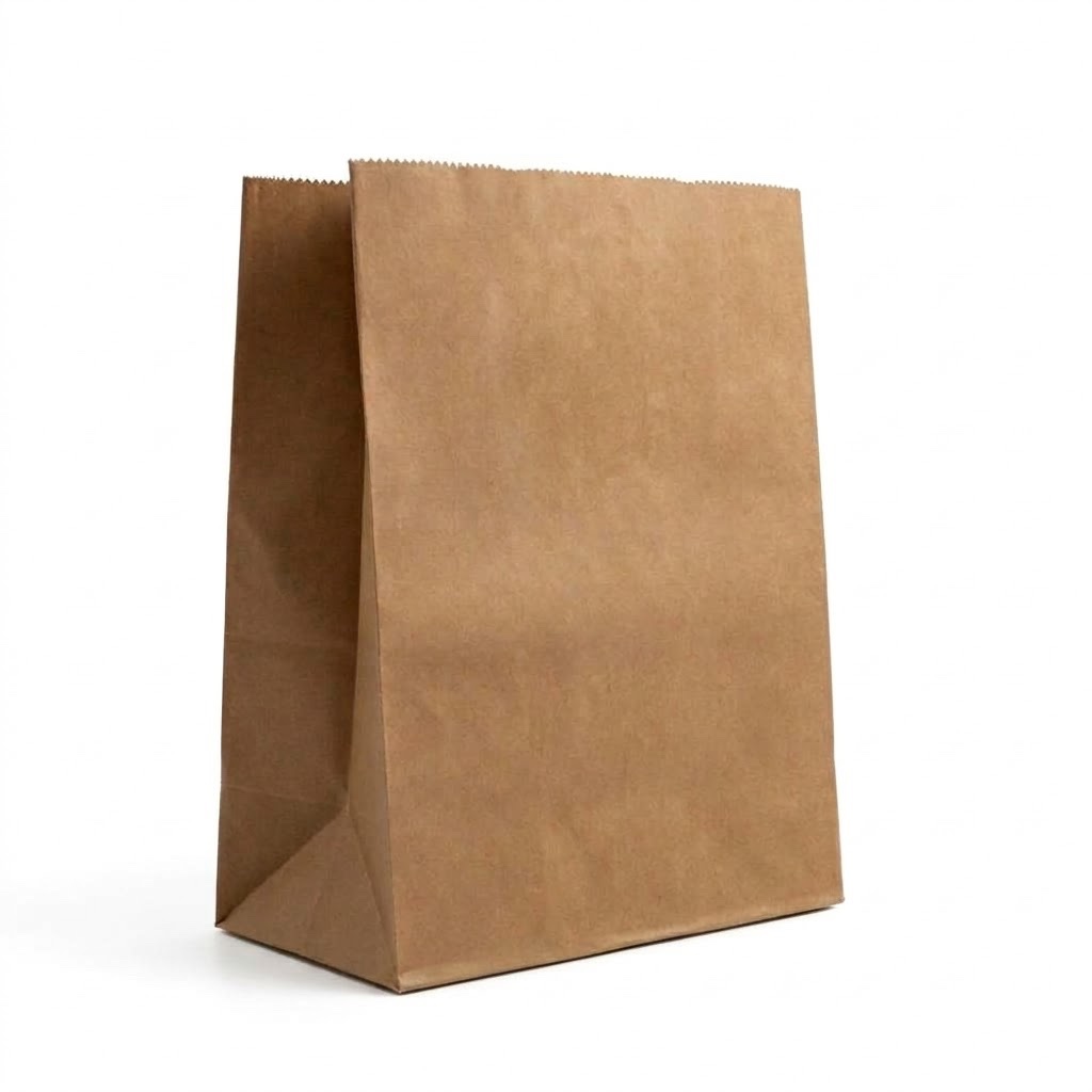 Bolsa de Papel Kraft fondo cuadrado 28x15x36 PAQ/25