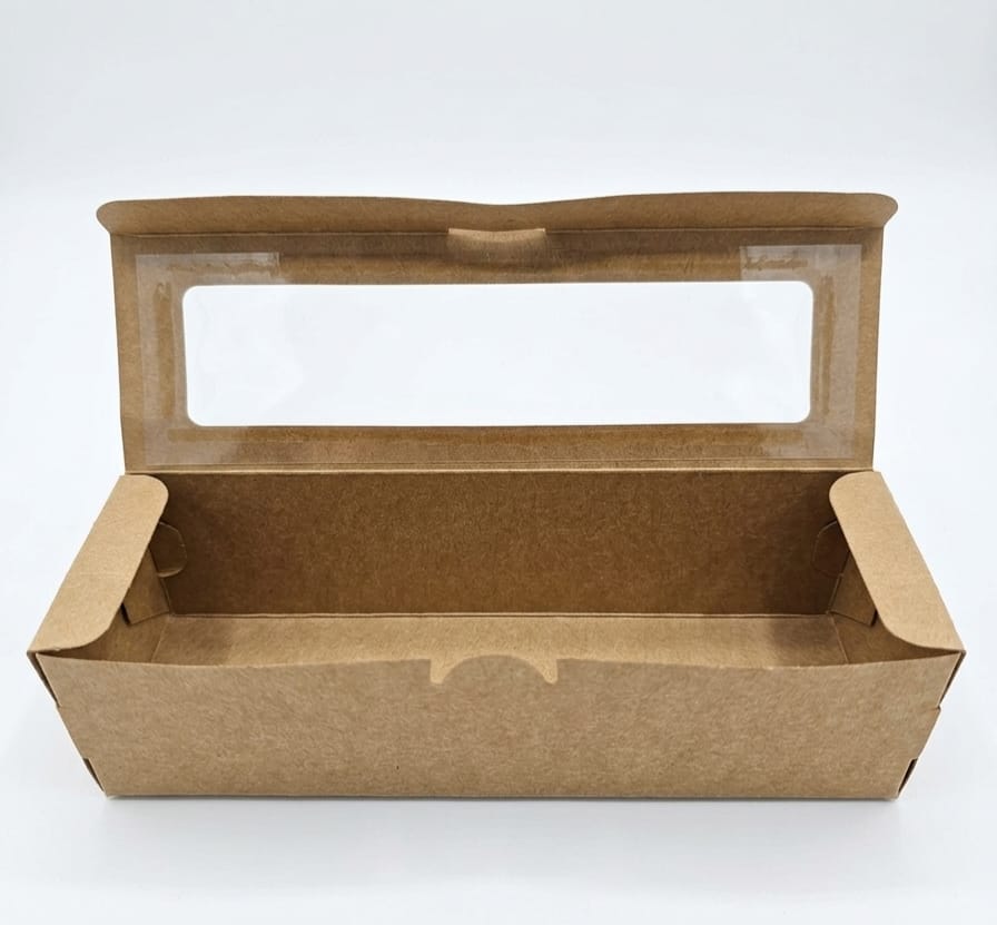 Caja Armable Natural Kraft c/ventana 18.5x5x5.5