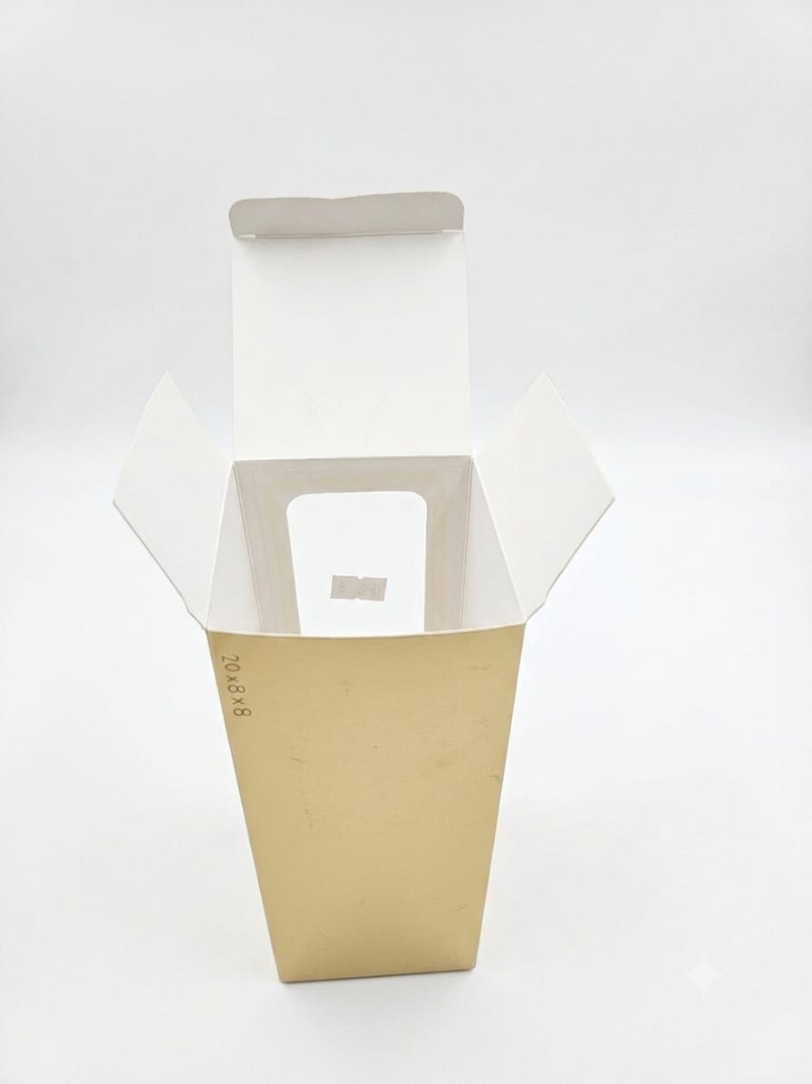 Caja Plegadiza Kraft c/ventana 8x8x20