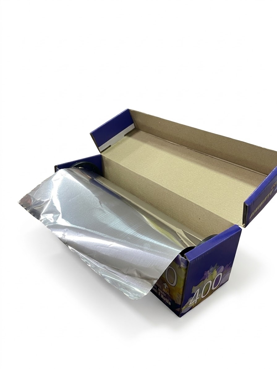 Papel Aluminio Rollo 400 Mts C/ Dispensador